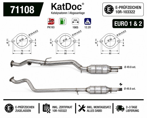 Katalysator mercedes w124 - katalysator,